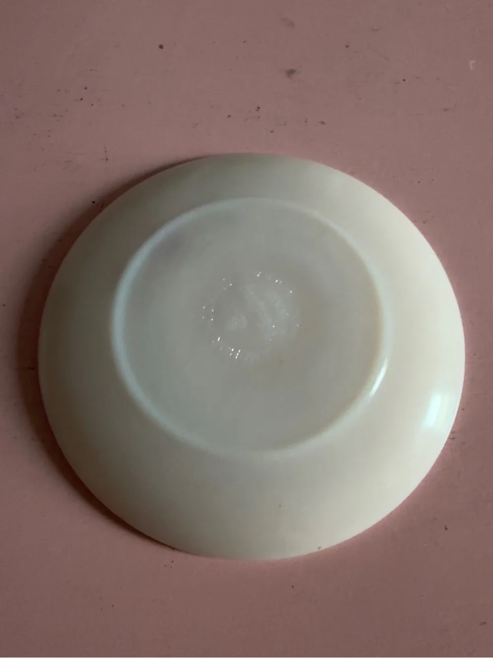 Vintage Anchor Hocking Fire King Ware red floral motif saucer plate 6”